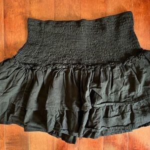 Shein Black Ruffle High Waisted Skirt